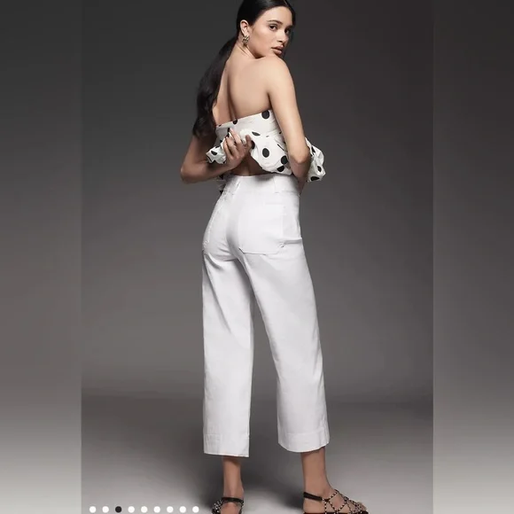 NWOT Anthropologie by Maeve Colette Crop pants - Picture 3 of 5